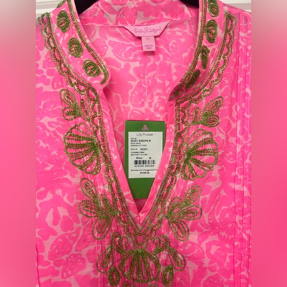 Pink Embroidered Lilly Pulitzer Tunic - Picture 3 of 3